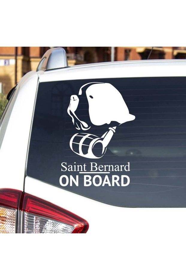 Sticker auto (15cm) - Saint Bernard