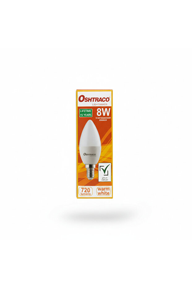 E 14 LED Candle Bulb 8 W, Warm White