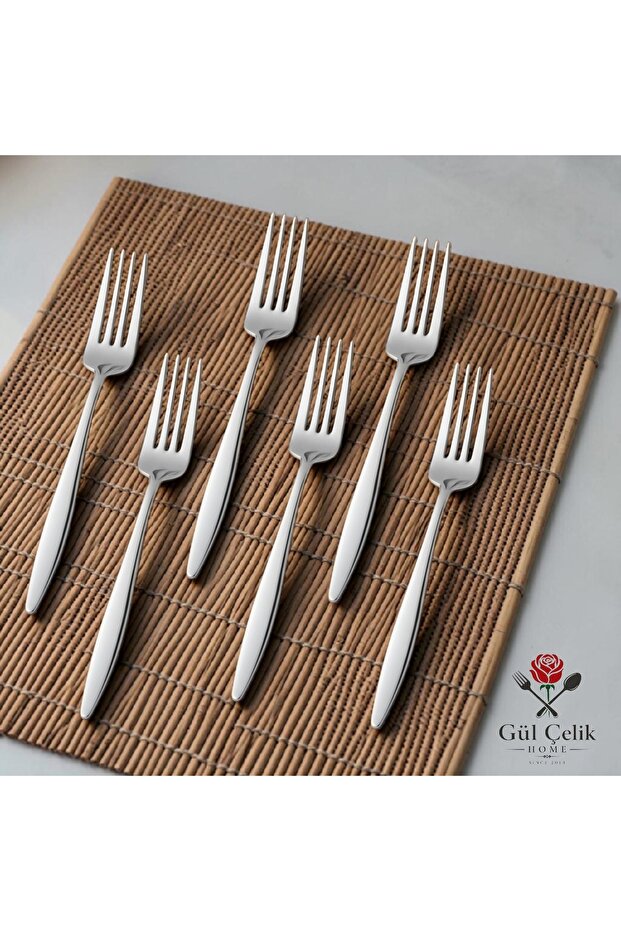 12 Pieces of Dinner Forks Pointed Model (Stainless Steel) 18/0