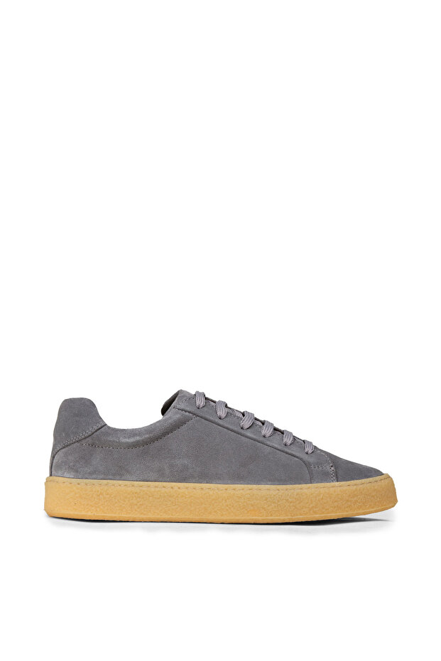 Men's Gray Genuine Suede Sneakers
