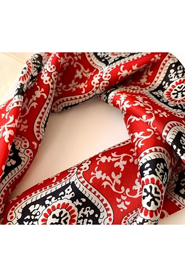 Tile Pattern, Breathable, Pure Silk, Double-Sided Printed, Square Scarf 53Cmx53Cm