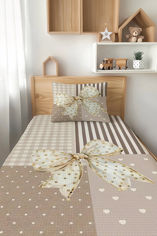 Bowknot Patchwork Cotton Pique Set - 1