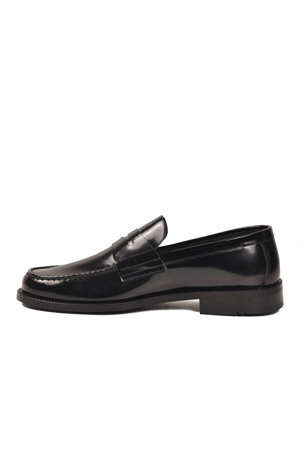 Black Patent Leather Genuine Leather Men's Casual Shoes 3577 m