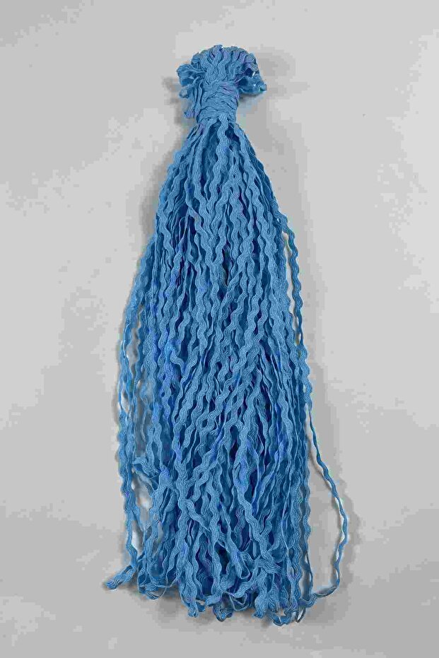 Blue Vavel Wavy Decorative Ribbon – 1 cm Thin Zigzag Ribbon 10 Meters
