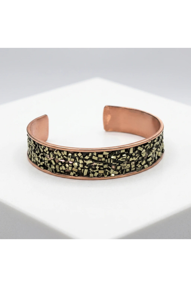Copper Adjustable Women's Bracelet Bangle Authentic Jewelry Mosaic Model Pure Copper Healing