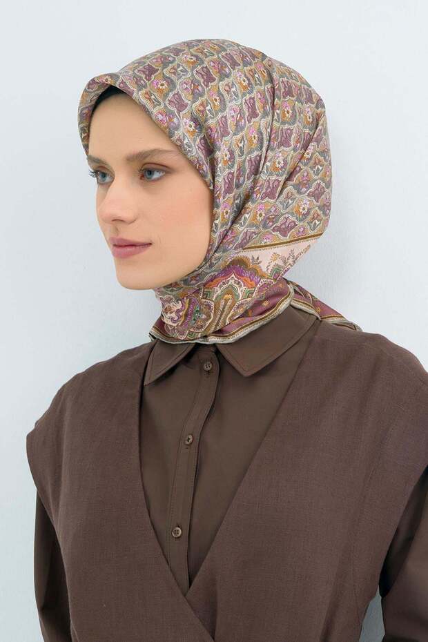 Silk Scarf 2026 Spring-Summer - 9518D-32 - Sultan Model - Tivil