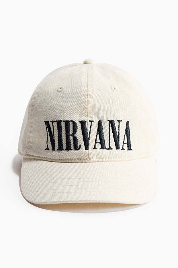 Motif-detail cotton twill cap