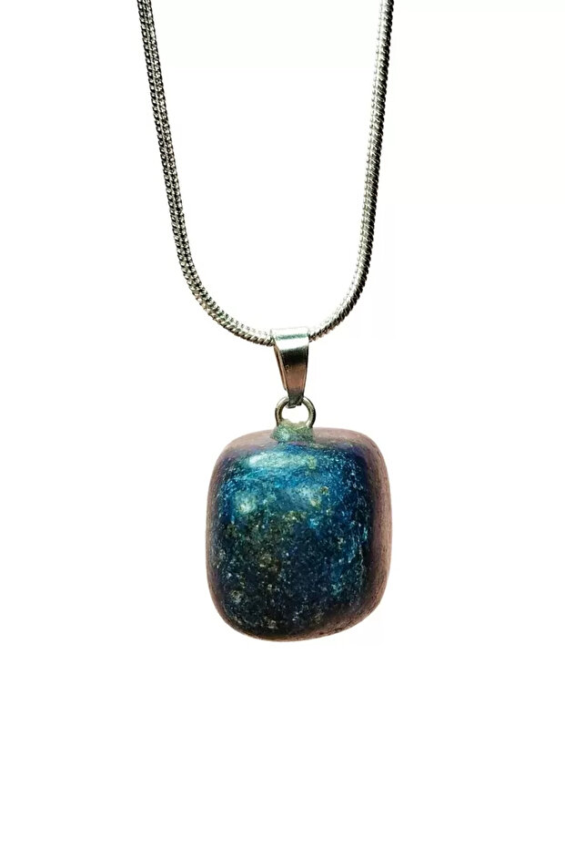 Lapis Lazuri Natural Stone Chain Handmade Necklace End: 2 cm Chain: 20 cm Boxed