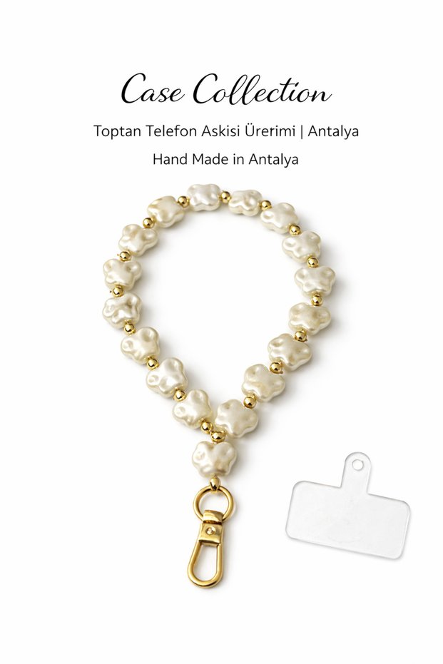 Phone Strap Phone Lanyard Beaded Charm Pearl Bracelet Use with Apparatus Suitable for All Models