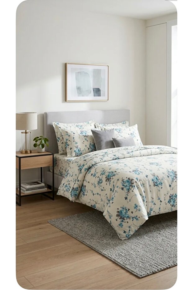 Double Size Elastic Sheet (Own Pattern) Bedding Set - 6
