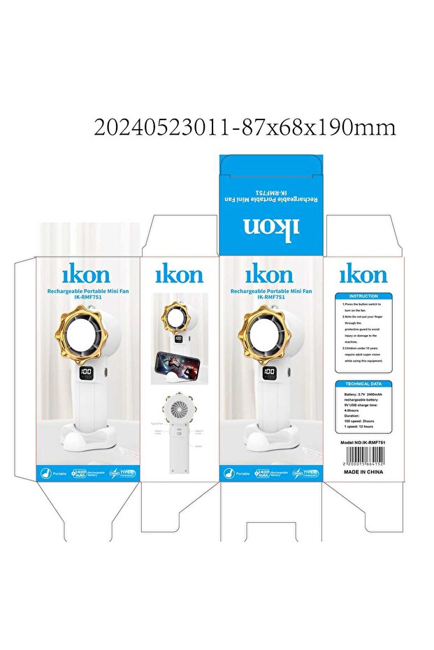 Rechargeable Mini Fan, IK-RMF751 - 2