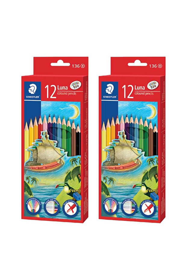 Luna 12 Coloring Pencils, 2 pcs