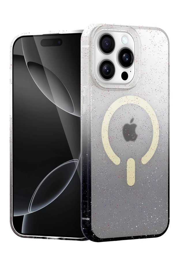 Ilkeshop New iPhone 14 Pro Pummel Shiny Magsafe Cover (145721) - Black