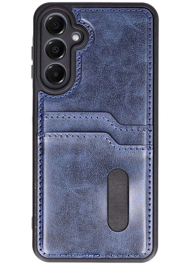 Ilkeshop New Galaxy S24 Fe Case Sara Leather Case with Business Card Holder (175811) - Navy Blue