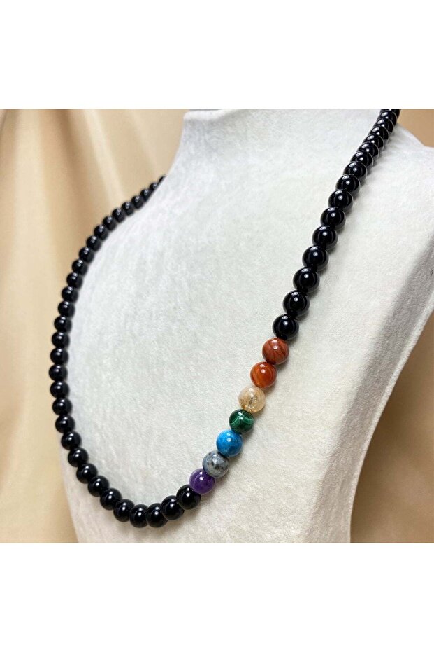 Onyx Chakra Natural Stone Necklace