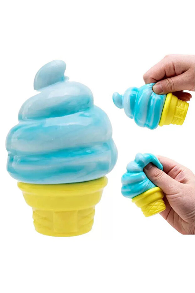 Schylling Ice Cream Cone - Sensory Squeeze Toy (Blue)