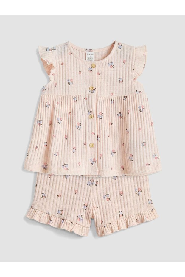 Lcw Baby Floral Baby Girl Shorts Set