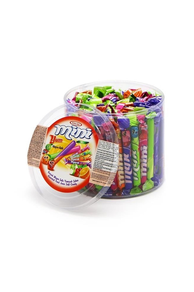 Mini Yum Fruit Juice (Strawberry, Cherry, Orange, Apple) Soft Candy 804 Gr. 1 Pack of 120 Pieces