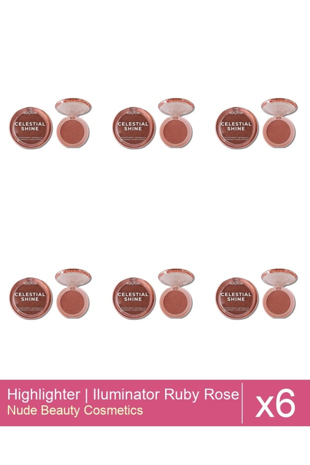 Set 6x Highlighter | Iluminator Ruby Rose - Celestial Shine 04