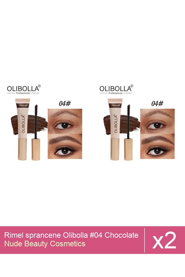 Set 2x Rimel sprancene Olibolla #04 Chocolate