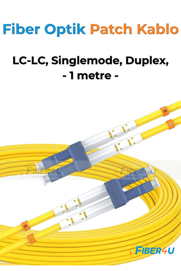 كابل/سلك من الألياف البصرية، LC-LC، 1 متر، أحادي الوضع، مزدوج
