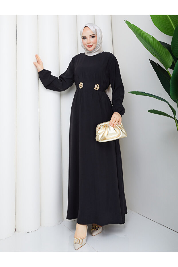 Women's Side Double Buckle Modal Dress