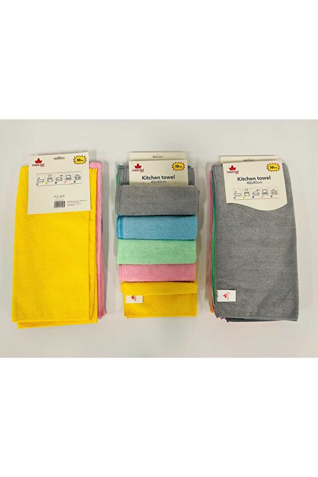 10 pcs Kael Kitchen Towel Set, 40 x 40 cm, Assorted