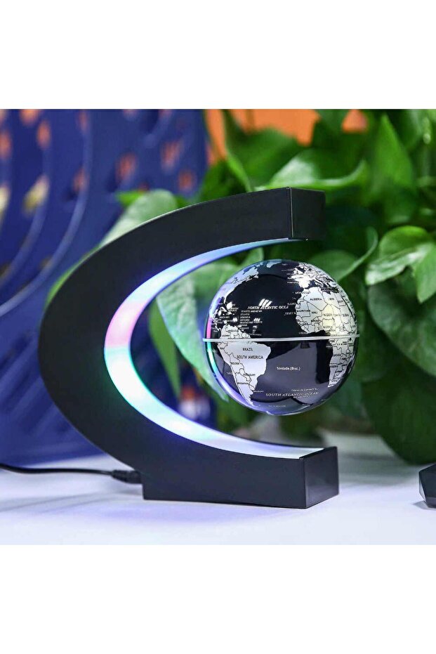 Magnetic Levitating Globe Mini Globe Multicolored LED Lights Automatically Rotating - 5