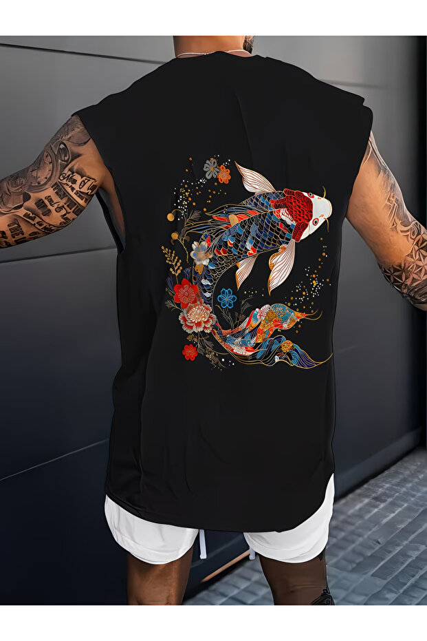 Men's oversized crew neck sleeveless t-shirt - longline