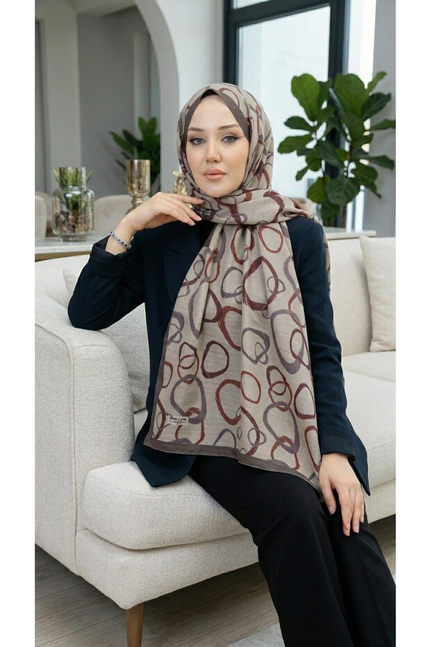 Patterned Soft Shawl - 116 - 2