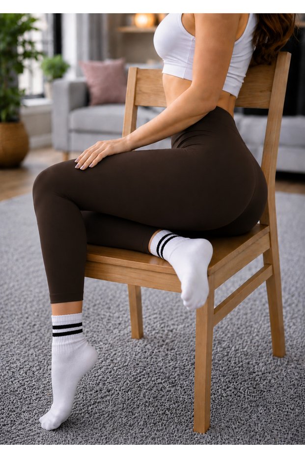 Women's High-Waisted Stretchy Sports Leggings Above the Ankle – Comfortable for Casual Wear & Yoga