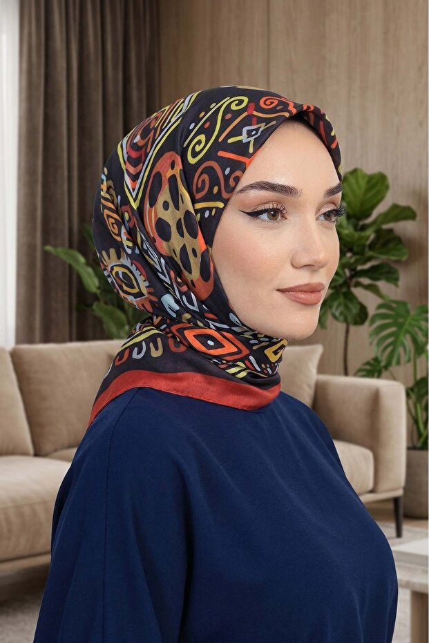 وشاح ناعم منقوش - 003