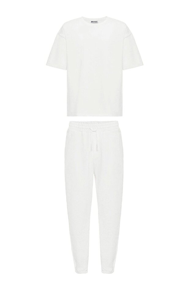 Elasticated leg basic oversize tracksuit set