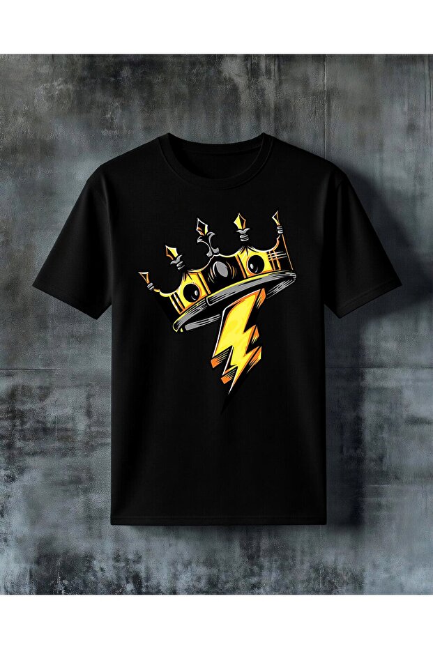 King Taci Sari Siddet Printed Oversize T-Shirt