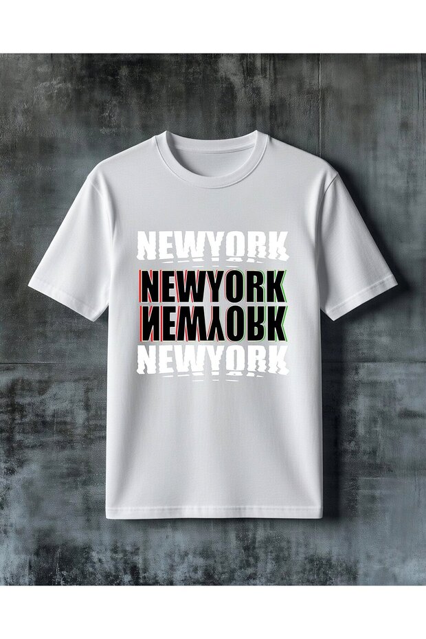 Newyork Neon Printed Oversize T-Shirt