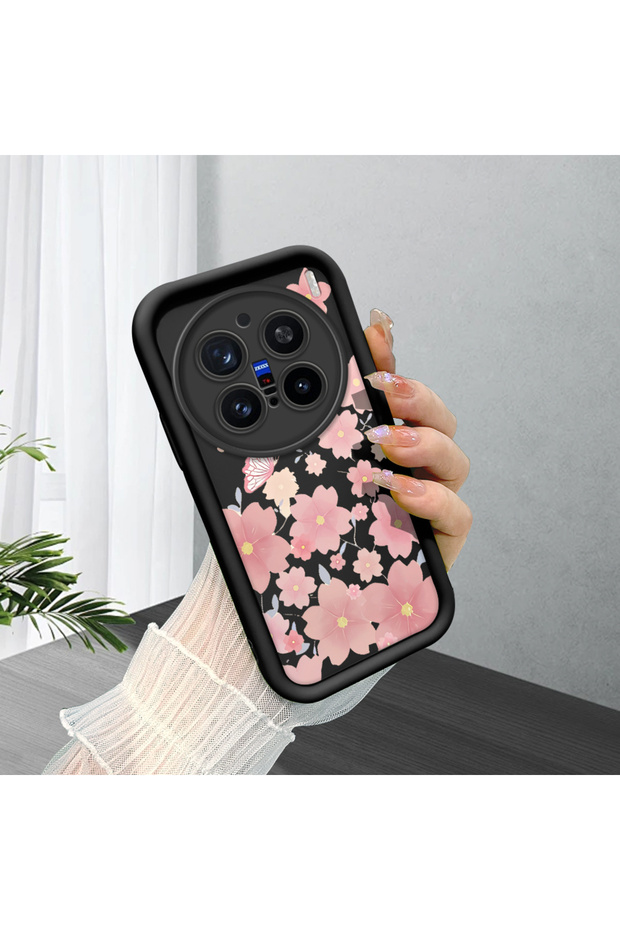Vivo X200 Pro Compatible Black Silicone Case with Shockproof Camera Protection