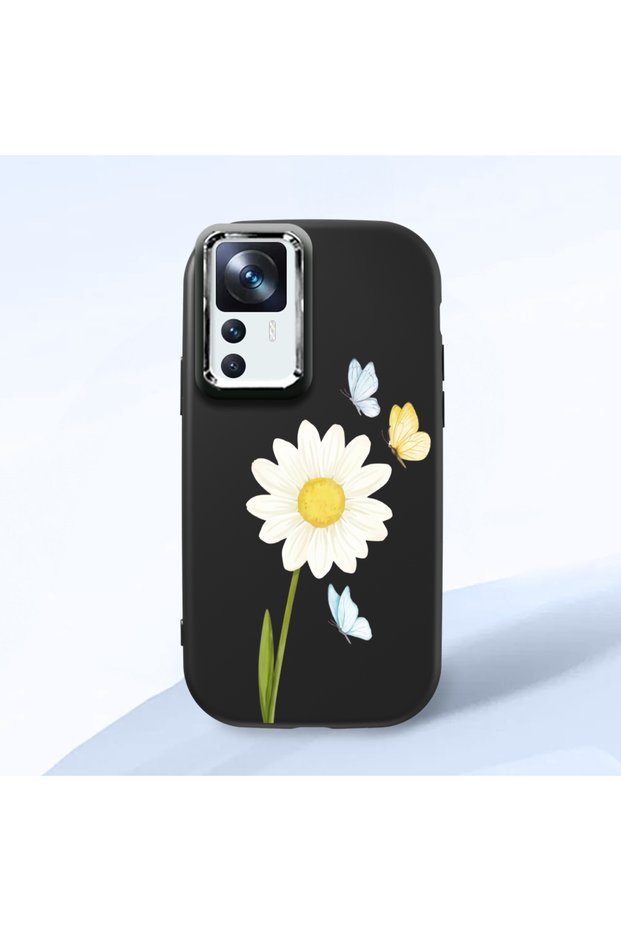 Mi 12t Compatible Shock-Absorbing Camera Protected Black Silicone Case