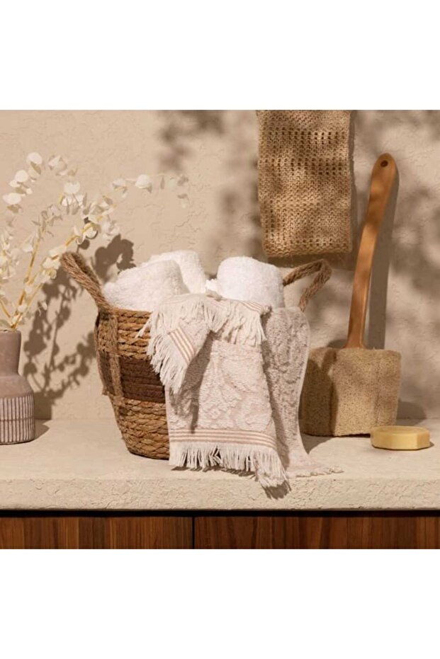 Soft 2-Piece Kitchen Towel - Gray / Beige - 30X50 cm