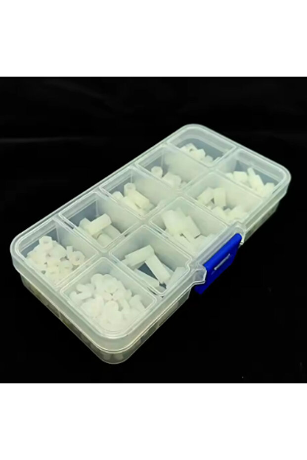 white M3 250pcs 250pcs/box M3 White Plastic Nylon Insulated Hex Standoff Hexagon Pillar Spacer Colum
