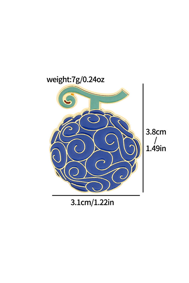 Bandai XZ2715-1 Anime Enamel Pins Brooch Devil Fruit Badge Brooches Backpack Lapel Cosplay Props Pin