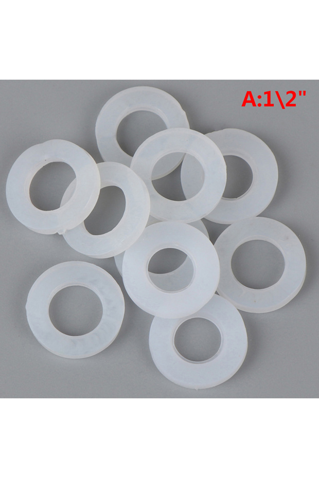 حلقة سيليكون بيضاء وسوداء مقاس 1/2 بوصة و3/4 بوصة و1 بوصة، حلقة إحكام مسطحة من PTFE لخرطوم رأس الدش