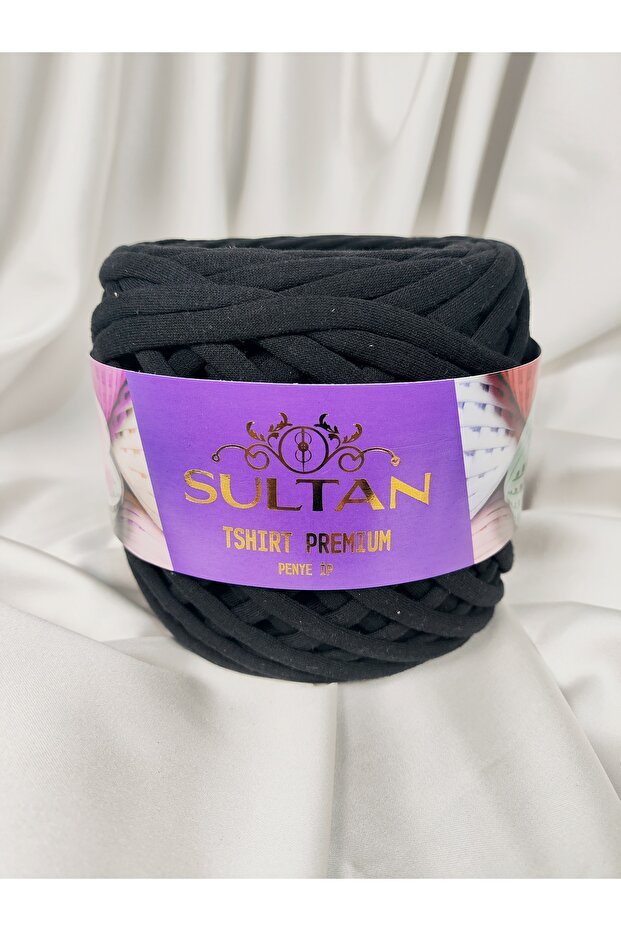 Combed Cotton Yarn Black Hand Knitting Yarn 250Gr.-90Mt. (1 Piece) - Color: 1009