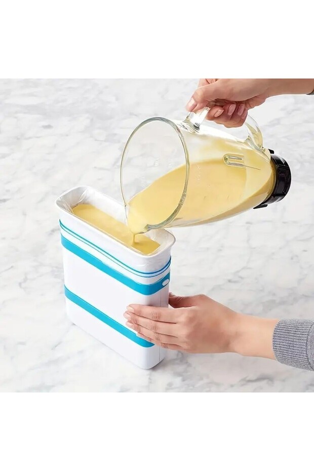 1-tier M White Qeuhehdi Food Block Maker 3D Soup Freezing Mold Kitchen Ice Making Tool Food Freezer