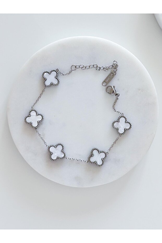 Non-Tarnish Silver Steel Bracelet