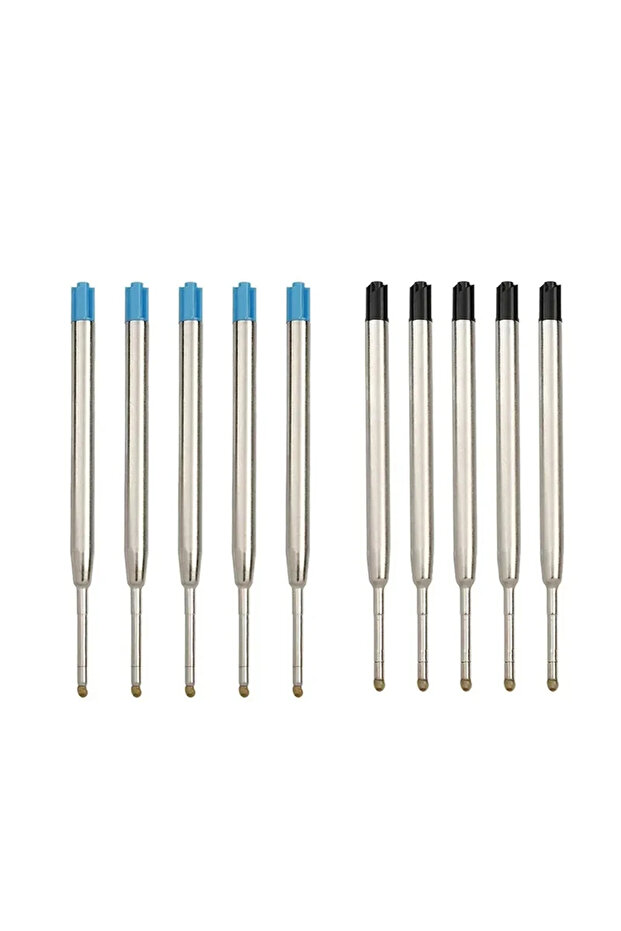 5pc Blue-5pc Black 10/20/30/40pcs L:3.9 In Ballpoint Pen Refills for Parker Pens Medium Point blue B