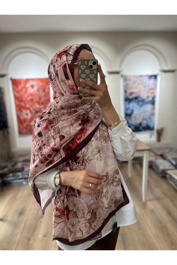 Florenza Pattern Soft Shawl - Borda - 2