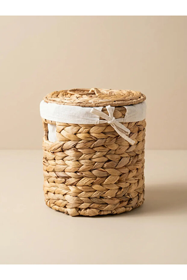 Round Basket with Wicker Cover 20X20 cm S Natural