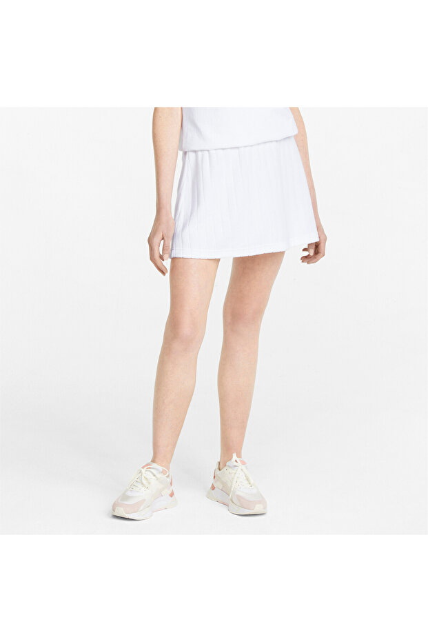 Women Downtown Towelling's Skirt - White