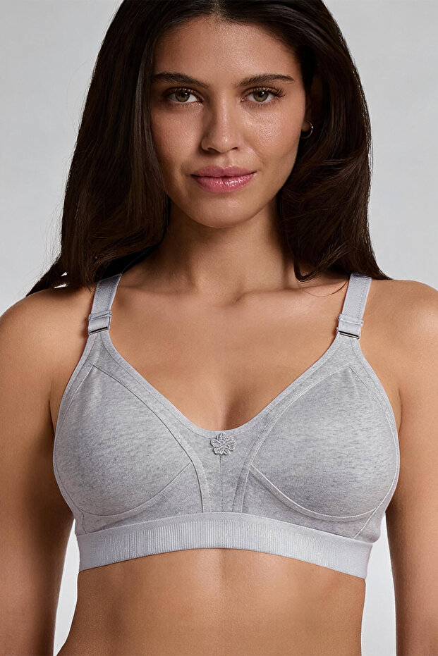 Supportless Wireless Thick Rubberized Gathered Bra