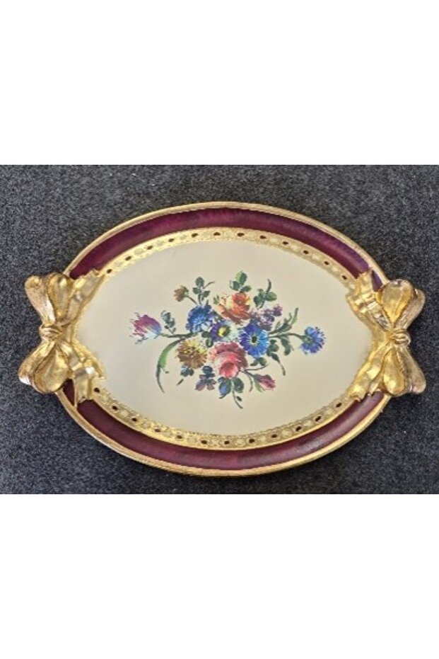 L&M 130/Mo-2 Rosewood Claret Red Tray 36X26 cm